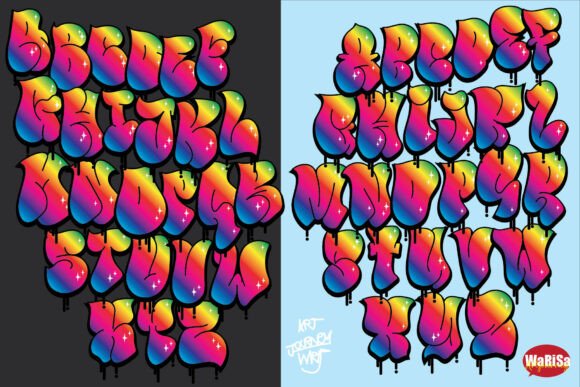 Puffy Jelly Font PNG with transparent background - Preview 1