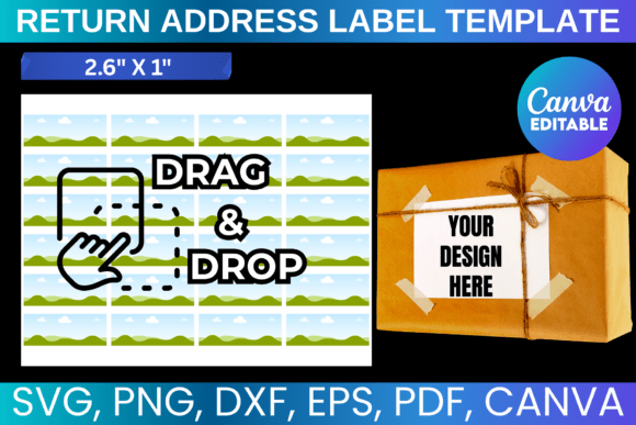 Return Address Labels Template Graphic by Gfx Shaown · Creative Fabrica
