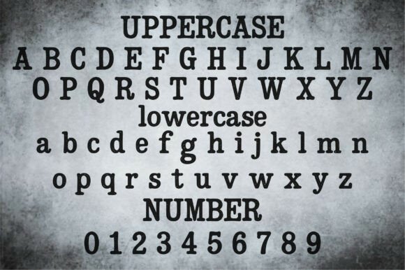Rough Stamp Font PNG with transparent background - Preview 1