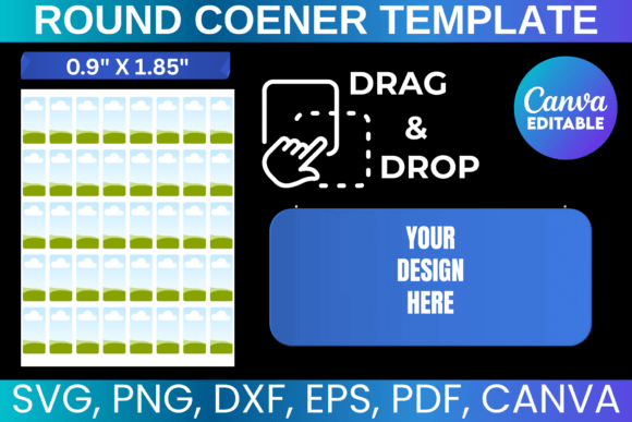 Round Corner Domino Tile Template