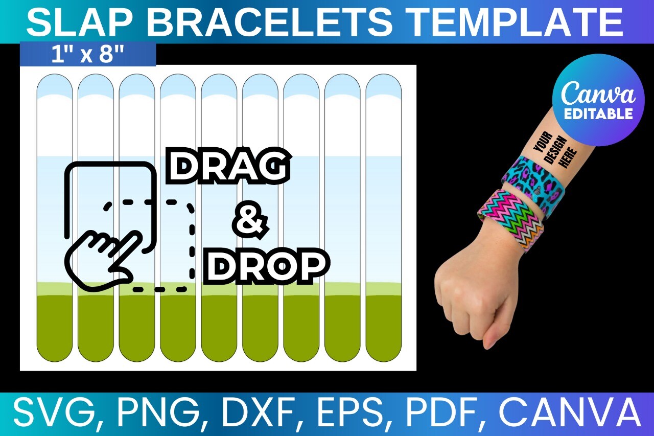 Slap Bracelets Canva Editable Template