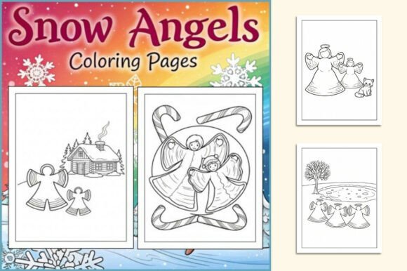 Snow Angels Coloring Pages for Kids