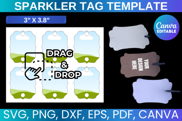 Sparkler Tag Template, Sparkler Tag SVG