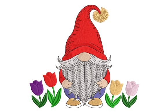 Spring Gnome & Tulips