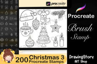 200 Procreate Christmas Stamps Set3 Graphic by DrawingStoryArt ...