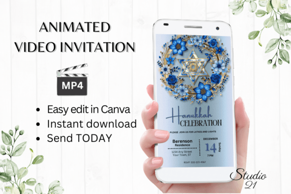 Animated Hanukkah Invitation