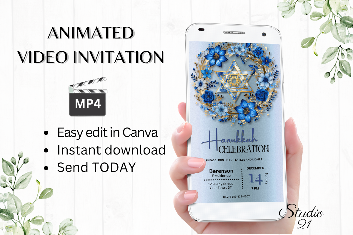 Animated Hanukkah Invitation