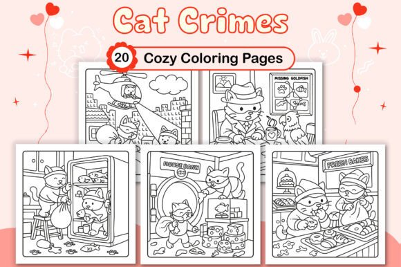 Cat Crimes Cozy Coloring Pages