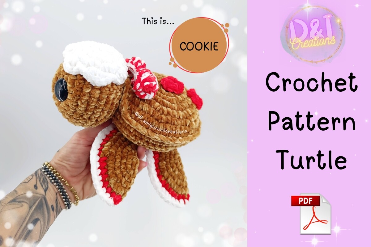 Christmas Cookie Turtle Crochet Pattern