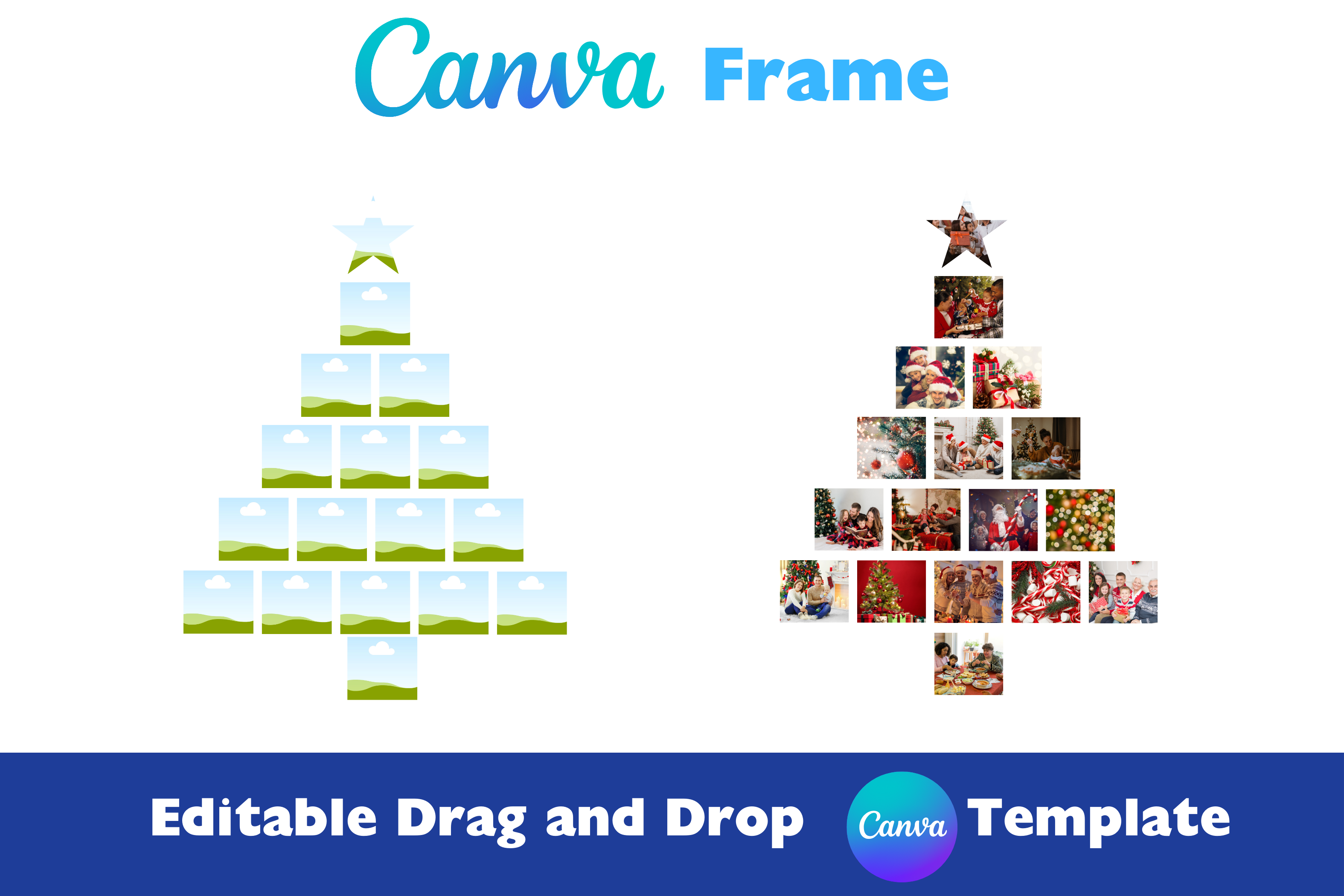 Christmas Tree Canva Template Square