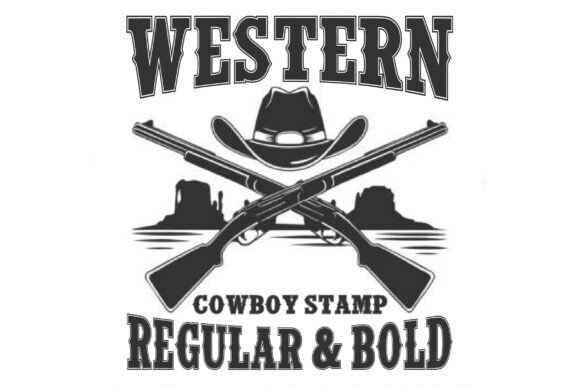 Cowboy Outline Font - Preview 2