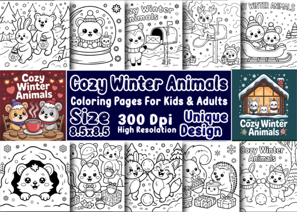 Cozy Winter Animals Coloring Pages