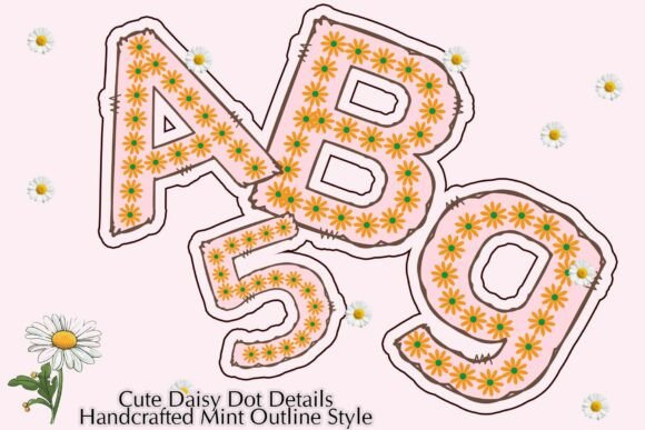 Daisydotblushpink Font PNG with transparent background - Preview 4