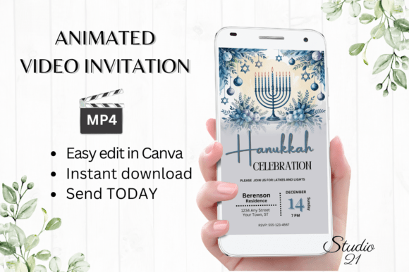 Electronic Hanukkah Invitation