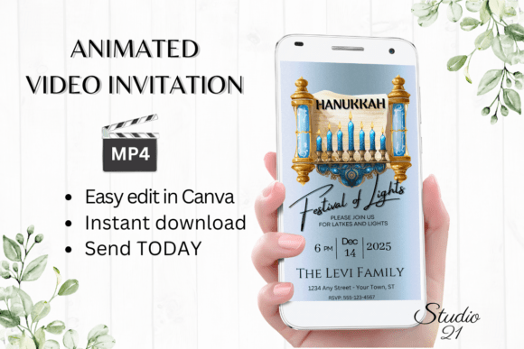 Electronic Hanukkah Invitation