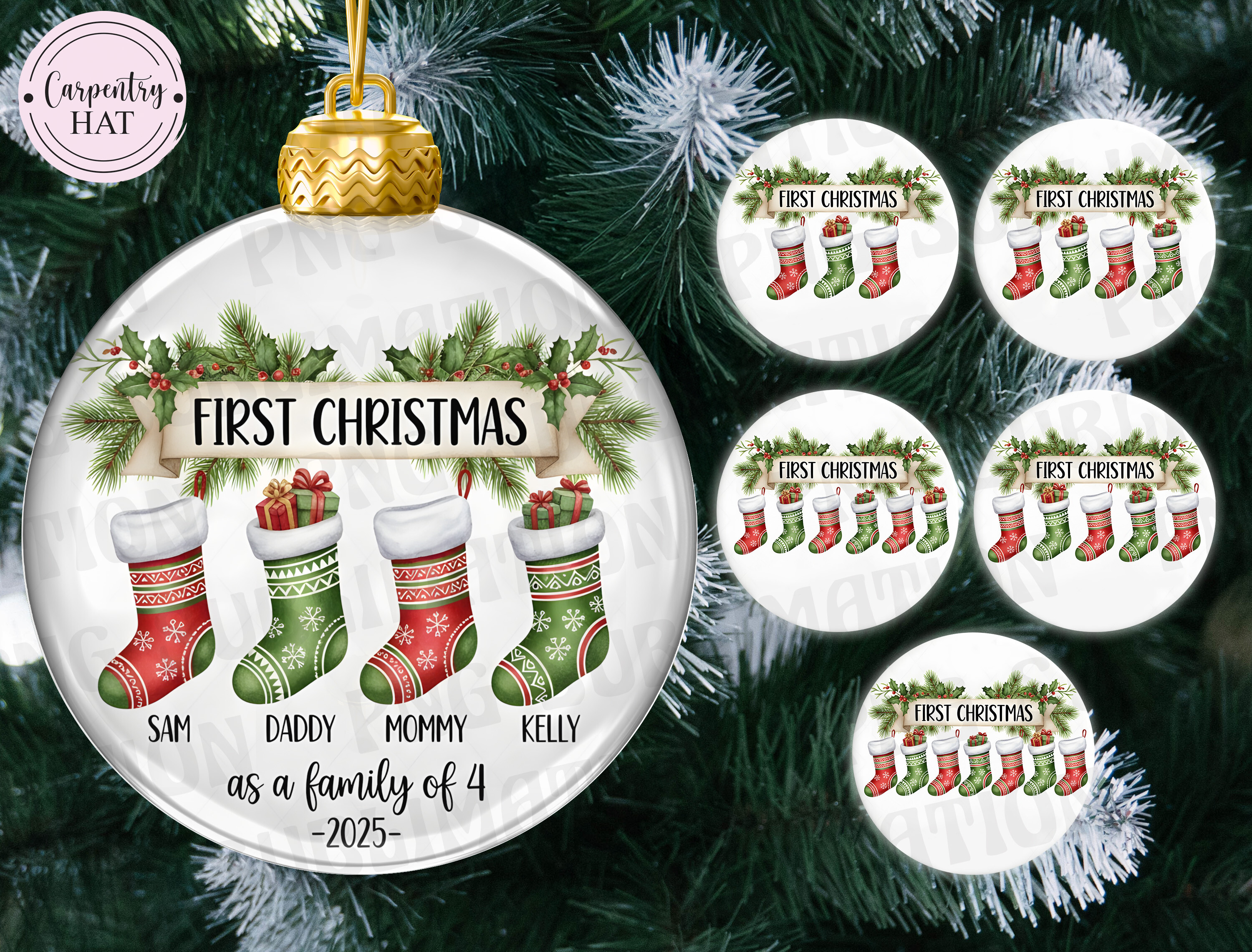 First Christmas Family Ornament PNG