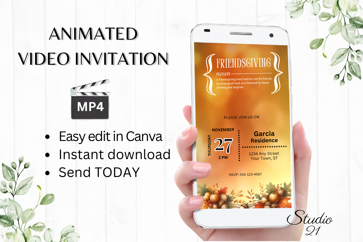 Friendsgiving Invitation (Thanksgiving)
