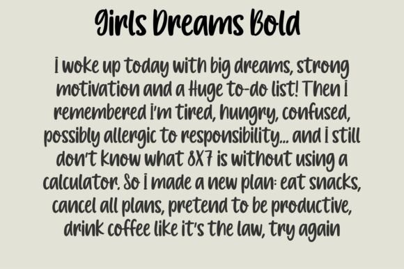 Girls Dreams Font - Preview 3