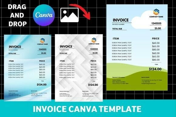 Invoice Template A4 Canva