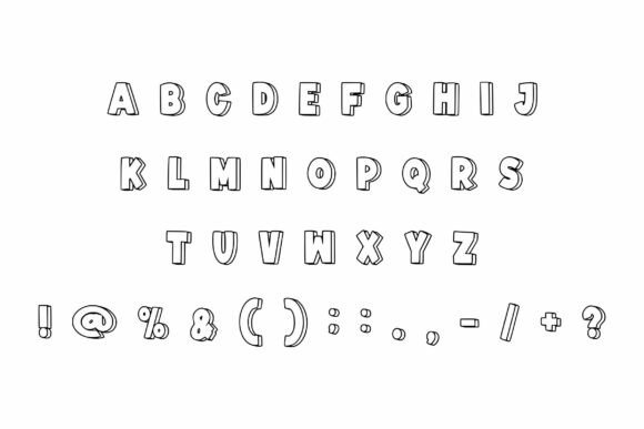 Joyful Winter Font PNG with transparent background - Preview 3