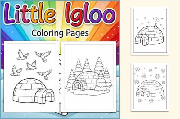 Little Igloo Coloring Pages for Kids