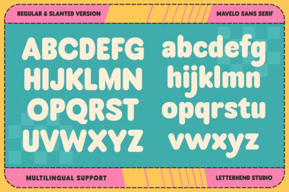 Mavelo Sans Font PNG with transparent background - Preview 4