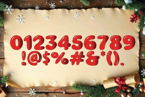 Merry Christmas Gradient Font PNG with transparent background - Preview 2
