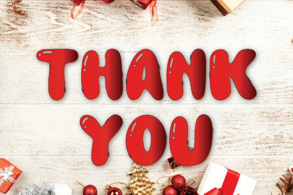 Merry Christmas Gradient Font PNG with transparent background - Preview 5