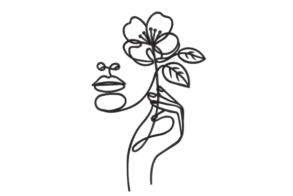 Minimal Woman Flower