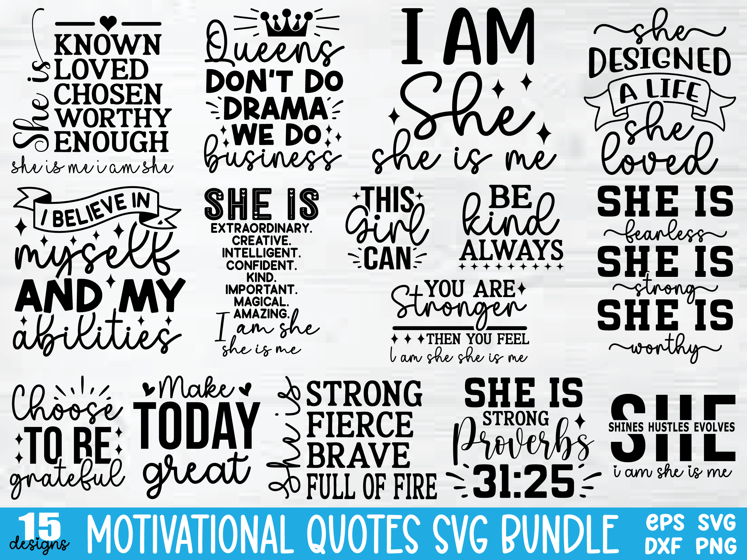 Motivational Quotes SVG Bundle Graphic by smart design · Creative Fabrica