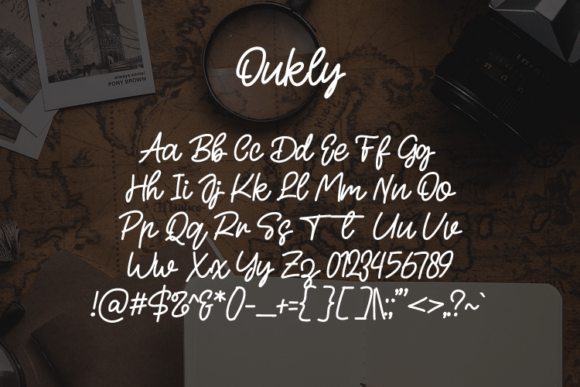 Oukly Font PNG with transparent background - Preview 1