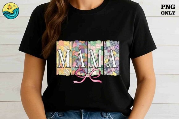 Patchwork Quilt Mama PNG Sublimation