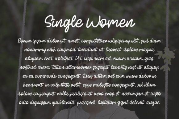 Single Women Font PNG with transparent background - Preview 2