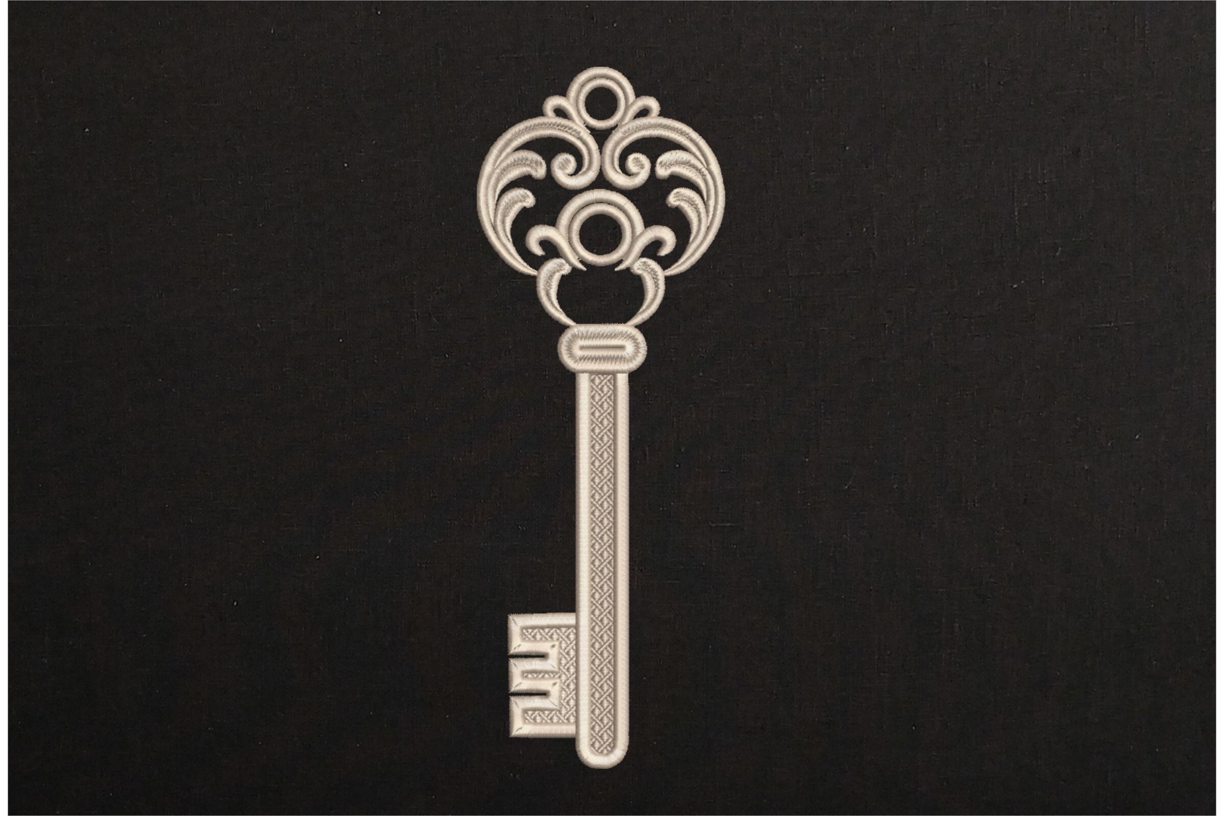 Vintage Key Wedding Symbol,black