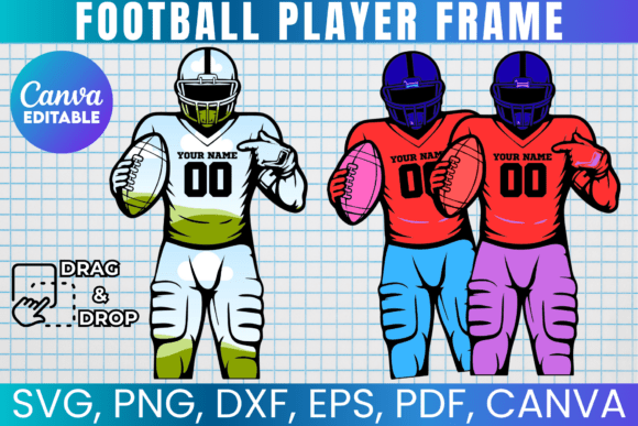 American Football Canva Frame Template