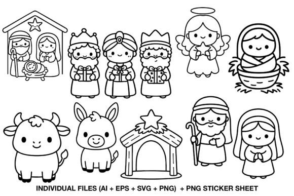 Christmas Bible Story Clipart for Kids