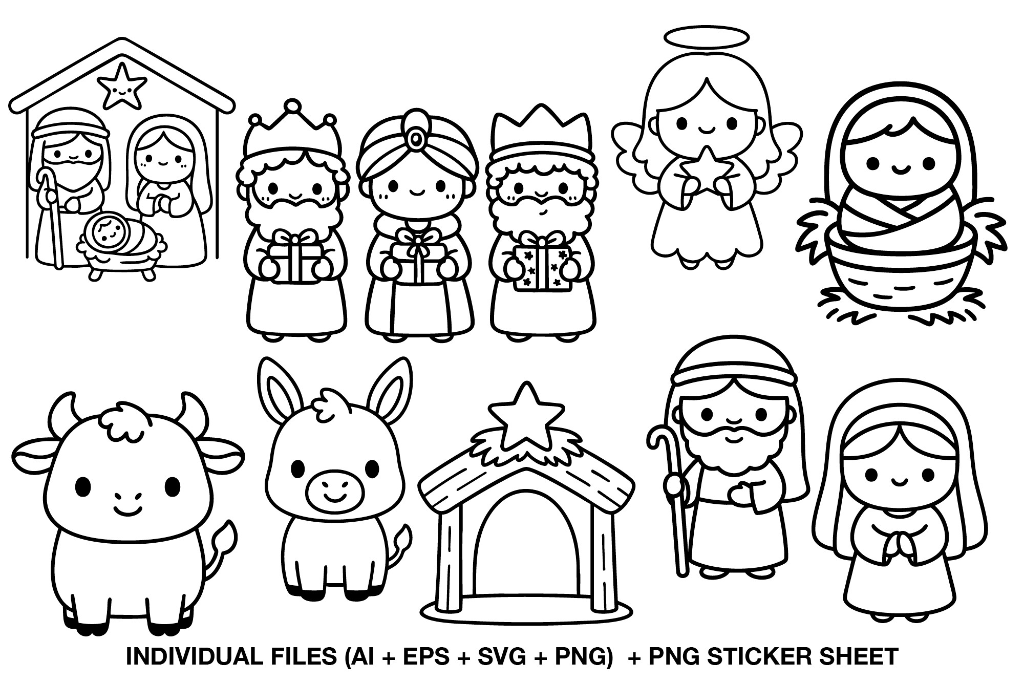 Christmas Bible Story Clipart for Kids