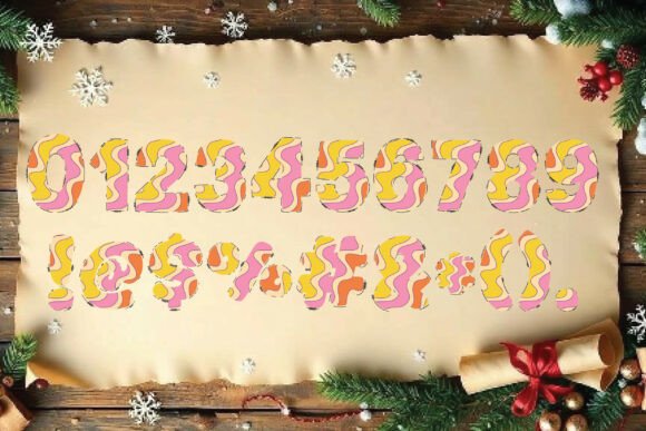 Christmas Movie Color Palette Font - Preview 2