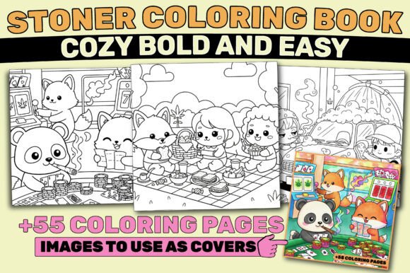 Cozy Easy and Bold Stoner Coloring Book