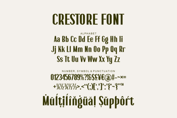 Crestore Restine Duo Font PNG with transparent background - Preview 4