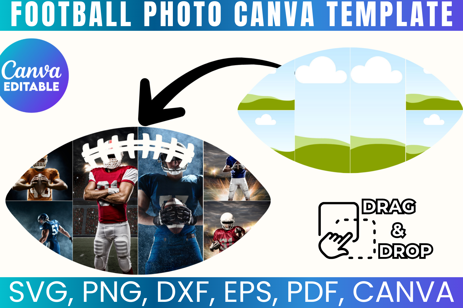 Custom Football Canva Template