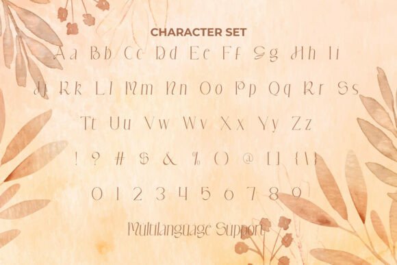 Golden Autumn Font PNG with transparent background - Preview 5