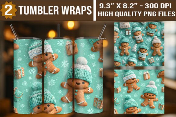 Holiday Gingerbread Tumbler Wraps Bundle