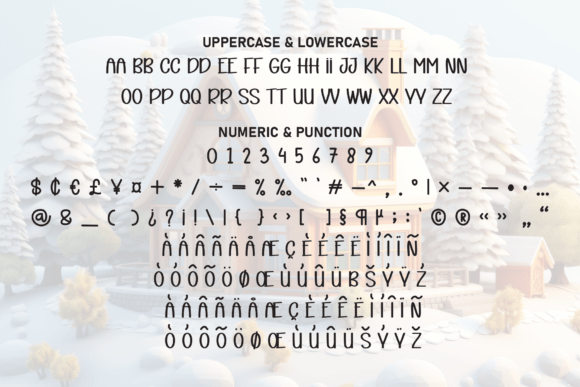 House Snowman Font PNG with transparent background - Preview 6