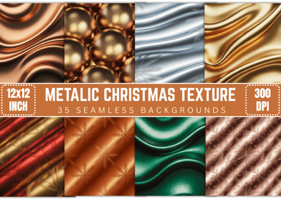 Metallic Christmas Textures Backgrounds