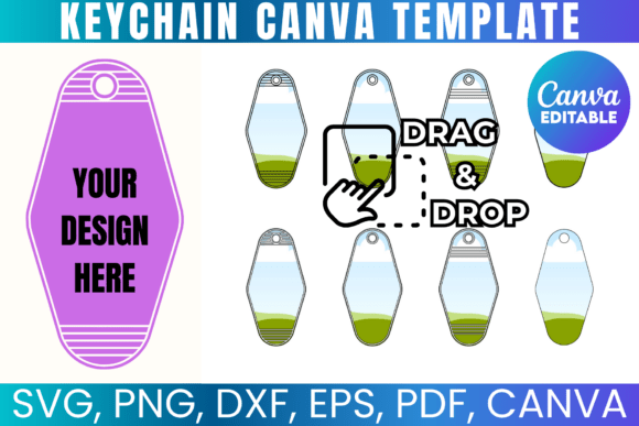 Motel Keychain Canva Frame Bundle