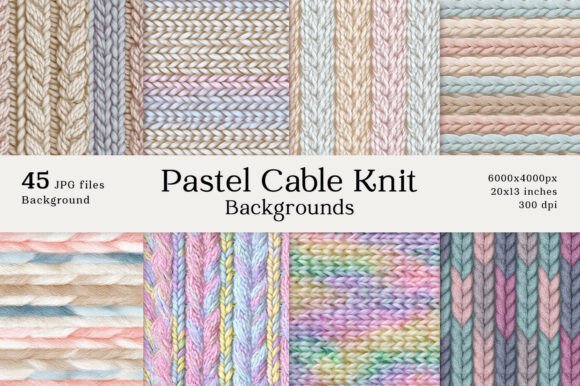 Pastel Cable Knit Backgrounds