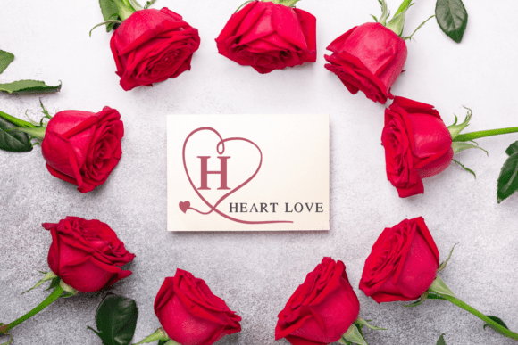 Romantic Heart Line Font font preview - 3
