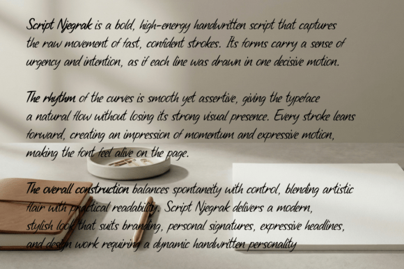 Script Njegrak Font font preview - 1