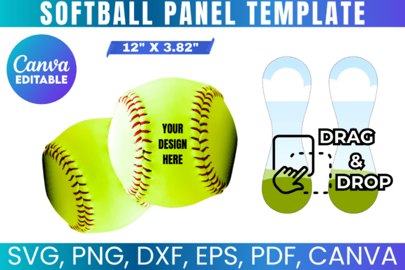 Softball Panel Template Svg